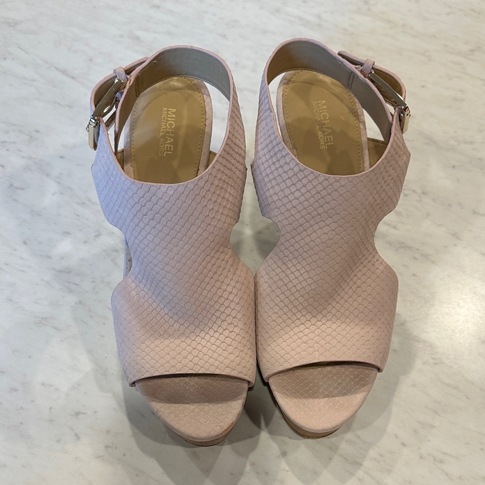 Michael Kors Textured Heeled Sandals